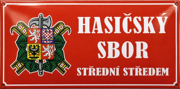 Smaltovaná cedule pro hasiče H4-sdh 2